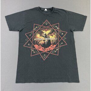 Rare Vintage Y2K Avenged Sevenfold Heavy Metal Band Star Skull Skeleton Wings T